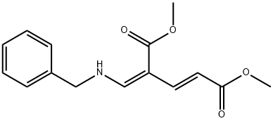 DIMETHYL (E)-4-[(Z)-(BENZYLAMINO)METHYLIDENE]-2-PENTENEDIOATE Struktur