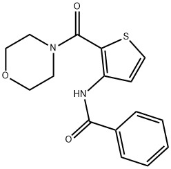 N-[2-(MORPHOLINOCARBONYL)-3-THIENYL]BENZENECARBOXAMIDE Struktur