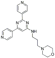 (2,6-DI-PYRIDIN-4-YL-PYRIMIDIN-4-YL)-(3-MORPHOLIN-4-YL-PROPYL)-AMINE Struktur