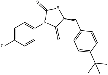 5-([4-(TERT-BUTYL)PHENYL]METHYLENE)-3-(4-CHLOROPHENYL)-2-THIOXO-1,3-THIAZOLAN-4-ONE Struktur