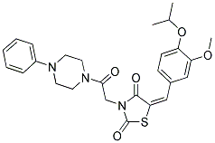 (E)-5-(4-ISOPROPOXY-3-METHOXYBENZYLIDENE)-3-(2-OXO-2-(4-PHENYLPIPERAZIN-1-YL)ETHYL)THIAZOLIDINE-2,4-DIONE Struktur