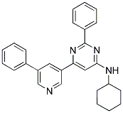 CYCLOHEXYL-[2-PHENYL-6-(5-PHENYL-PYRIDIN-3-YL)-PYRIMIDIN-4-YL]-AMINE Struktur