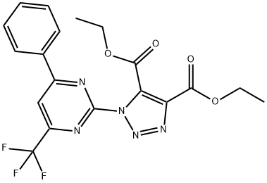 DIETHYL 1-[4-PHENYL-6-(TRIFLUOROMETHYL)-2-PYRIMIDINYL]-1H-1,2,3-TRIAZOLE-4,5-DICARBOXYLATE Struktur