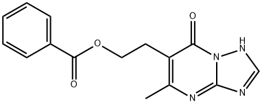 2-(5-METHYL-7-OXO-4,7-DIHYDRO[1,2,4]TRIAZOLO[1,5-A]PYRIMIDIN-6-YL)ETHYL BENZENECARBOXYLATE Struktur