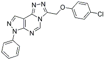 3-[(4-CHLOROPHENOXY)METHYL]-7-PHENYL-7H-PYRAZOLO[4,3-E][1,2,4]TRIAZOLO[4,3-C]PYRIMIDINE Struktur