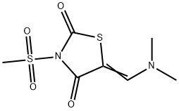 5-[(Z)-(DIMETHYLAMINO)METHYLIDENE]-3-(METHYLSULFONYL)-1,3-THIAZOLANE-2,4-DIONE Struktur