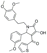 1-(3,4-DIMETHOXYPHENETHYL)-3-HYDROXY-5-(3-METHOXYPHENYL)-4-(THIOPHENE-2-CARBONYL)-1H-PYRROL-2(5H)-ONE Struktur