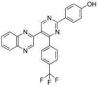 4-[5-(QUINOXALIN-2-YL)-4-(4-(TRIFLUOROMETHYL)PHENYL)PYRIMIDIN-2-YL]PHENOL Struktur