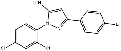 3-(4-BROMOPHENYL)-1-(2,4-DICHLOROPHENYL)-1H-PYRAZOL-5-AMINE Struktur