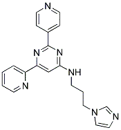 N-[3-(1H-IMIDAZOL-1-YL)PROPYL]-6-PYRIDIN-2-YL-2-PYRIDIN-4-YLPYRIMIDIN-4-AMINE Struktur