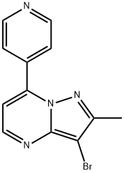 3-BROMO-2-METHYL-7-(4-PYRIDINYL)PYRAZOLO[1,5-A]PYRIMIDINE Struktur