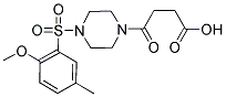 4-(4-[(2-METHOXY-5-METHYLPHENYL)SULFONYL]PIPERAZIN-1-YL)-4-OXOBUTANOIC ACID Struktur