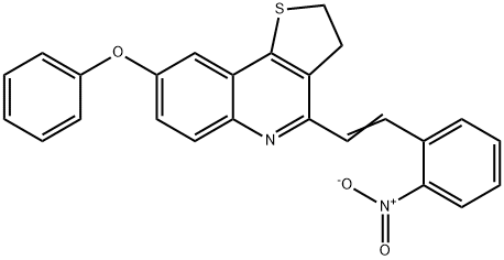 4-[(E)-2-(2-NITROPHENYL)ETHENYL]-2,3-DIHYDROTHIENO[3,2-C]QUINOLIN-8-YL PHENYL ETHER Struktur