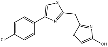 2-([4-(4-CHLOROPHENYL)-1,3-THIAZOL-2-YL]METHYL)-1,3-THIAZOL-4-OL Struktur