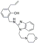 2-ALLYL-6-((1-(2-MORPHOLINOETHYL)-1H-BENZO[D]IMIDAZOL-2-YLAMINO)METHYL)PHENOL Struktur