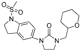 1-(1-METHANESULFONYL-2,3-DIHYDRO-1H-INDOL-5-YL)-3-(TETRAHYDRO-PYRAN-2-YLMETHYL)-IMIDAZOLIDIN-2-ONE Struktur