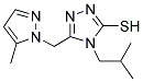 4-ISOBUTYL-5-(5-METHYL-PYRAZOL-1-YLMETHYL)-4H-[1,2,4]TRIAZOLE-3-THIOL Struktur