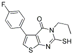 5-(4-FLUORO-PHENYL)-2-MERCAPTO-3-PROPYL-3H-THIENO[2,3-D]PYRIMIDIN-4-ONE Struktur