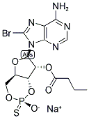 8-BROMO-2'-O-MONOBUTYRYLADENOSINE-3',5'-CYCLIC MONOPHOSPHOROTHIOATE, RP-ISOMER SODIUM SALT Struktur