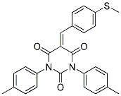 1,3-BIS(4-METHYLPHENYL)-5-((4-METHYLTHIOPHENYL)METHYLENE)-1,3-DIAZAPERHYDROINE-2,4,6-TRIONE Struktur