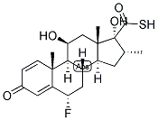 6A,9A-DIFLUORO-11BETA,17A-DIHYDROXY-16A-METHYL-3-OXOANDROSTA-1,4-DIENE-17A-CARBOTHIOIC ACID Struktur