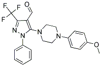 5-[4-(4-METHOXY-PHENYL)-PIPERAZIN-1-YL]-1-PHENYL-3-TRIFLUOROMETHYL-1H-PYRAZOLE-4-CARBALDEHYDE Struktur