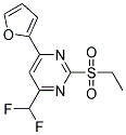 4-DIFLUOROMETHYL-2-ETHANESULFONYL-6-FURAN-2-YL-PYRIMIDINE Struktur