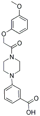 3-(4-[(3-METHOXYPHENOXY)ACETYL]PIPERAZIN-1-YL)BENZOIC ACID Struktur