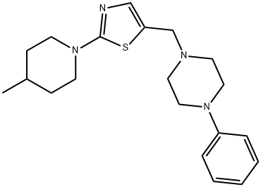 1-([2-(4-METHYLPIPERIDINO)-1,3-THIAZOL-5-YL]METHYL)-4-PHENYLPIPERAZINE Struktur