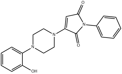 3-[4-(2-HYDROXYPHENYL)PIPERAZIN-1-YL]-1-PHENYL-1H-PYRROLE-2,5-DIONE Struktur