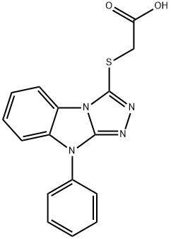 [(9-PHENYL-9H-[1,2,4]TRIAZOLO[4,3-A]BENZIMIDAZOL-3-YL)THIO]ACETIC ACID Struktur