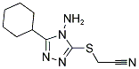 [(4-AMINO-5-CYCLOHEXYL-4H-1,2,4-TRIAZOL-3-YL)SULFANYL]ACETONITRILE Struktur