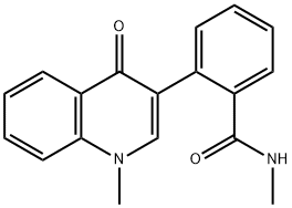 N-METHYL-2-(1-METHYL-4-OXO-1,4-DIHYDRO-3-QUINOLINYL)BENZENECARBOXAMIDE Struktur