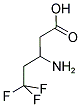 3-AMINO-5,5,5-TRIFLUORO-PENTANOIC ACID Struktur