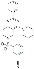 3-(2-PHENYL-4-PIPERIDIN-1-YL-7,8-DIHYDRO-5H-PYRIDO[4,3-D]PYRIMIDINE-6-SULFONYL)-BENZONITRILE Struktur