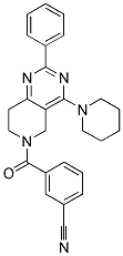 3-(2-PHENYL-4-PIPERIDIN-1-YL-7,8-DIHYDRO-5H-PYRIDO[4,3-D]PYRIMIDINE-6-CARBONYL)-BENZONITRILE Struktur