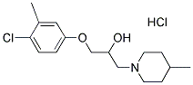 1-(4-CHLORO-3-METHYLPHENOXY)-3-(4-METHYLPIPERIDIN-1-YL)PROPAN-2-OL HYDROCHLORIDE Struktur