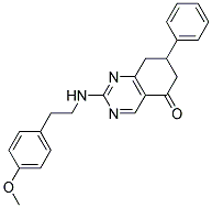 2-(4-METHOXYPHENETHYLAMINO)-7-PHENYL-7,8-DIHYDROQUINAZOLIN-5(6H)-ONE Struktur