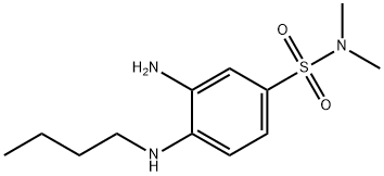 3-AMINO-4-(BUTYLAMINO)-N,N-DIMETHYLBENZENESULFONAMIDE Struktur