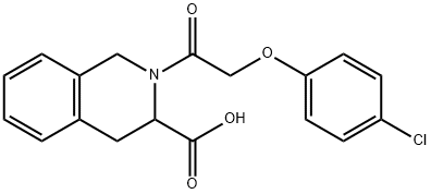 2-[2-(4-CHLORO-PHENOXY)-ACETYL]-1,2,3,4-TETRAHYDRO-ISOQUINOLINE-3-CARBOXYLIC ACID Struktur