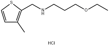 (3-ETHOXY-PROPYL)-(3-METHYL-THIOPHEN-2-YLMETHYL)-AMINE HYDROCHLORIDE Struktur