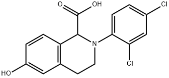 2-(2,4-DICHLORO-PHENYL)-6-HYDROXY-1,2,3,4-TETRAHYDRO-ISOQUINOLINE-1-CARBOXYLIC ACID Struktur