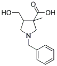 1-BENZYL-4-HYDROXYMETHYL-3-METHYL-PYRROLIDINE-3-CARBOXYLIC ACID Struktur