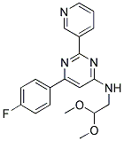 N-(2,2-DIMETHOXYETHYL)-6-(4-FLUOROPHENYL)-2-PYRIDIN-3-YLPYRIMIDIN-4-AMINE Struktur