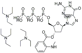 3'-O-(N-METHYL-ANTHRANILOYL)-2'-DEOXY-GUANOSINE-5'-TRIPHOSPHATE, TRIETHYLAMMONIUM SALT Struktur