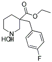 3-(4-FLUOROBENZYL)PIPERIDINE-3-ETHYLCARBOXYLATE HYDROCHLORIDE Struktur