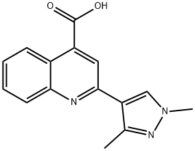 2-(1,3-DIMETHYL-1 H-PYRAZOL-4-YL)-QUINOLINE-4-CARBOXYLIC ACID Struktur