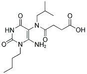 N-(6-AMINO-1-BUTYL-2,4-DIOXO-1,2,3,4-TETRAHYDRO-PYRIMIDIN-5-YL)-N-ISOBUTYL-SUCCINAMIC ACID Struktur