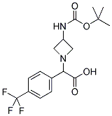 (3-TERT-BUTOXYCARBONYLAMINO-AZETIDIN-1-YL)-(4-TRIFLUOROMETHYL-PHENYL)-ACETIC ACID Struktur