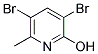 3,5-DIBROMO-2-HYDROXY-6-METHYLPYRIDINE Struktur